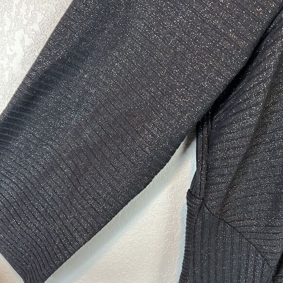 NWT Akemi + Kin Anthro Tegan Sparkle Dress Black Jersey Size Large - Picture 6 of 16